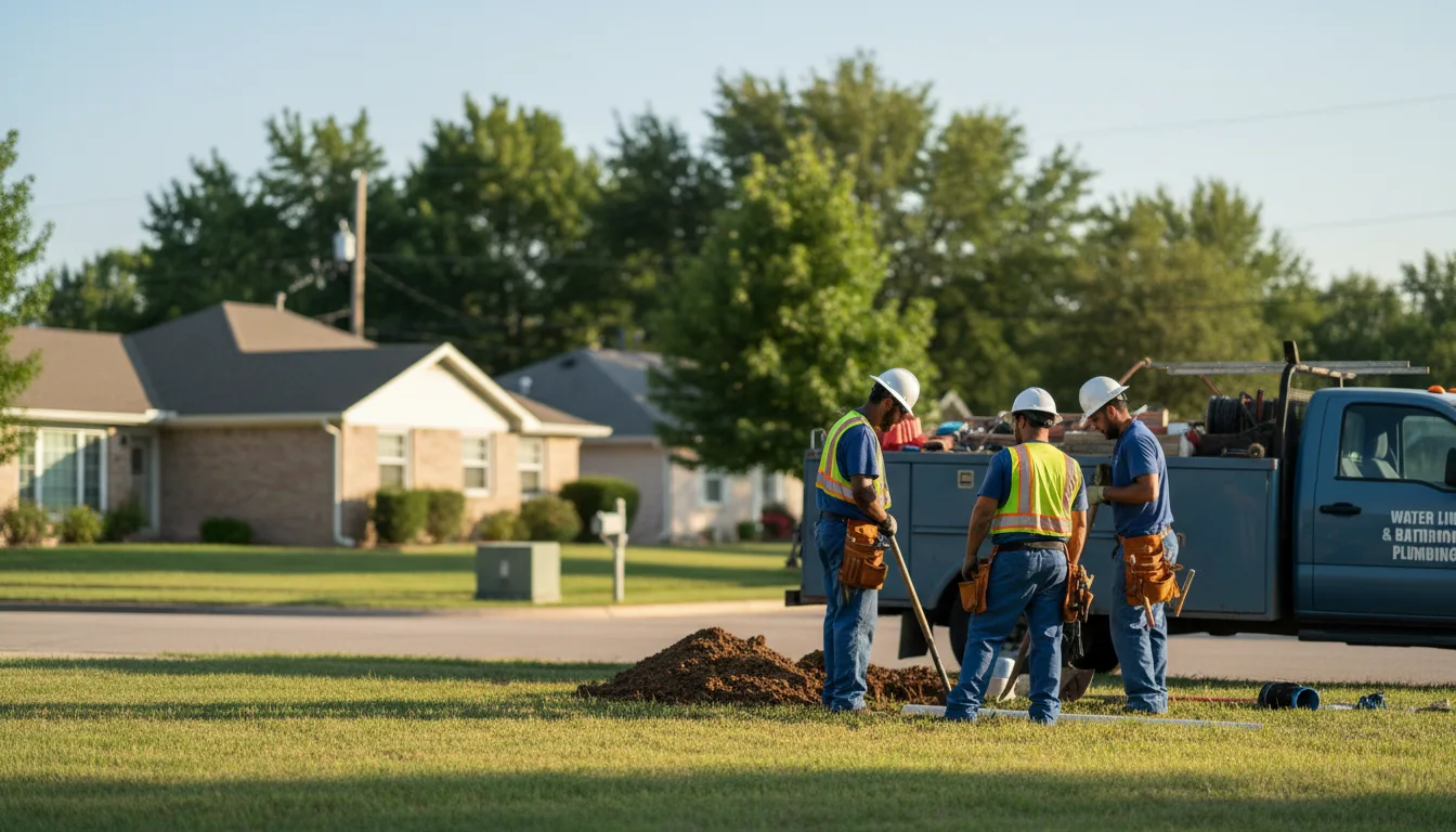 Residential water line and bathroom plumbing service in Knightsville, IN